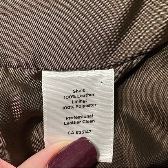 Talbots Brown Suede Leather Bomber Jacket Coat 14 - Picture 13 of 15